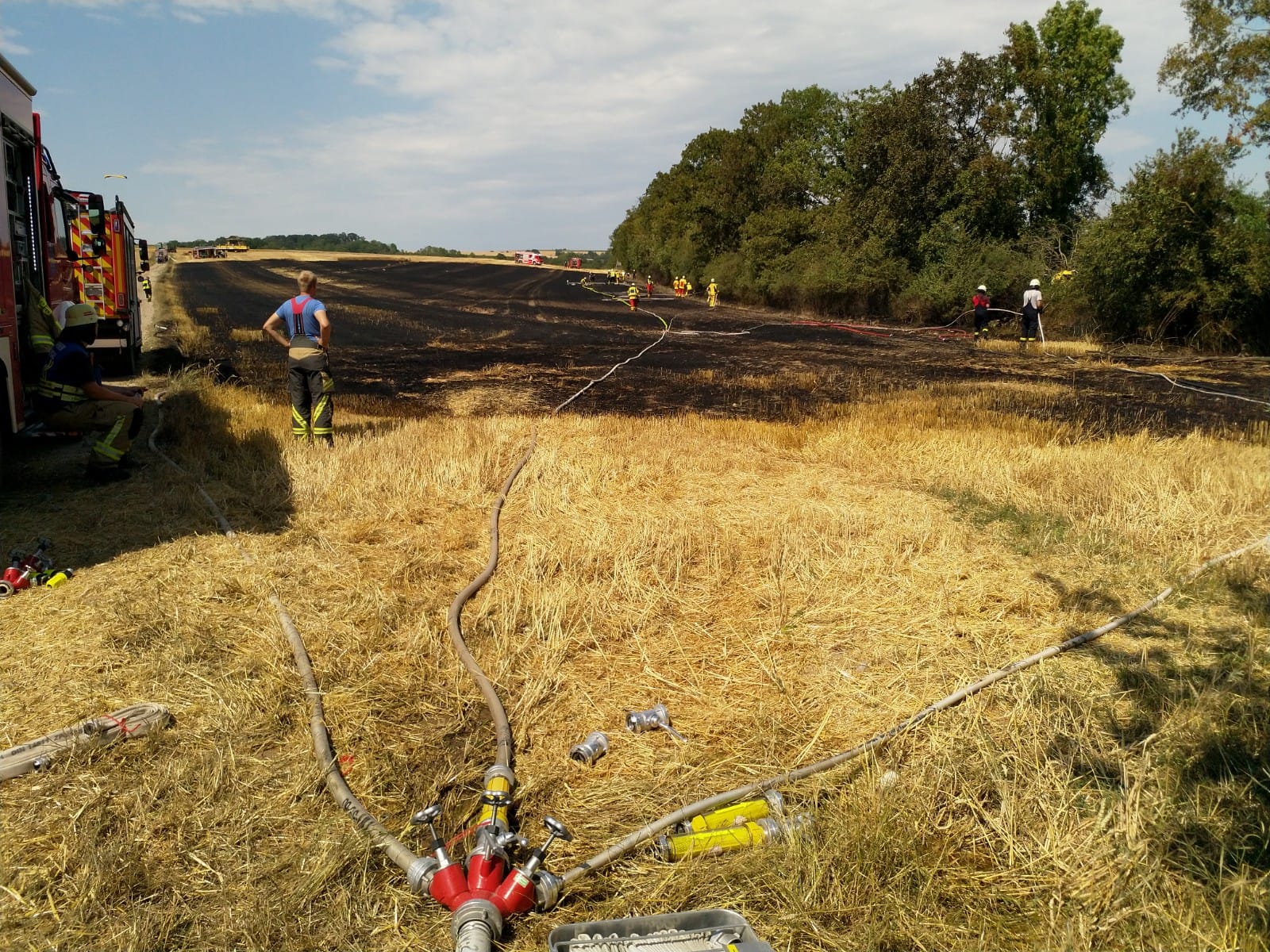 Großer Flächenbrand in Züttlingen